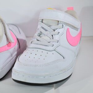 NIKE COURT BOROUGH LOW White/Pink (BQ5451 108) Size 13C New Condition
